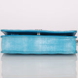 Chanel 2018 Light Blue Iridescent Wallet on Chain - FashioNica