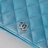 Chanel 2018 Light Blue Iridescent Wallet on Chain - FashioNica