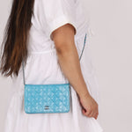 Chanel 2018 Light Blue Iridescent Wallet on Chain - FashioNica