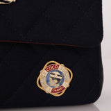 Chanel 2018 Paris - Hamburg Medium Charming Navy Double Flap Bag - FashioNica