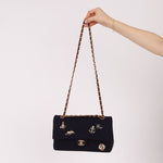 Chanel 2018 Paris - Hamburg Medium Charming Navy Double Flap Bag - FashioNica