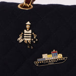 Chanel 2018 Paris - Hamburg Medium Charming Navy Double Flap Bag - FashioNica