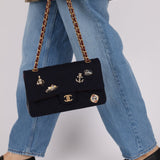 Chanel 2018 Paris - Hamburg Medium Charming Navy Double Flap Bag - FashioNica