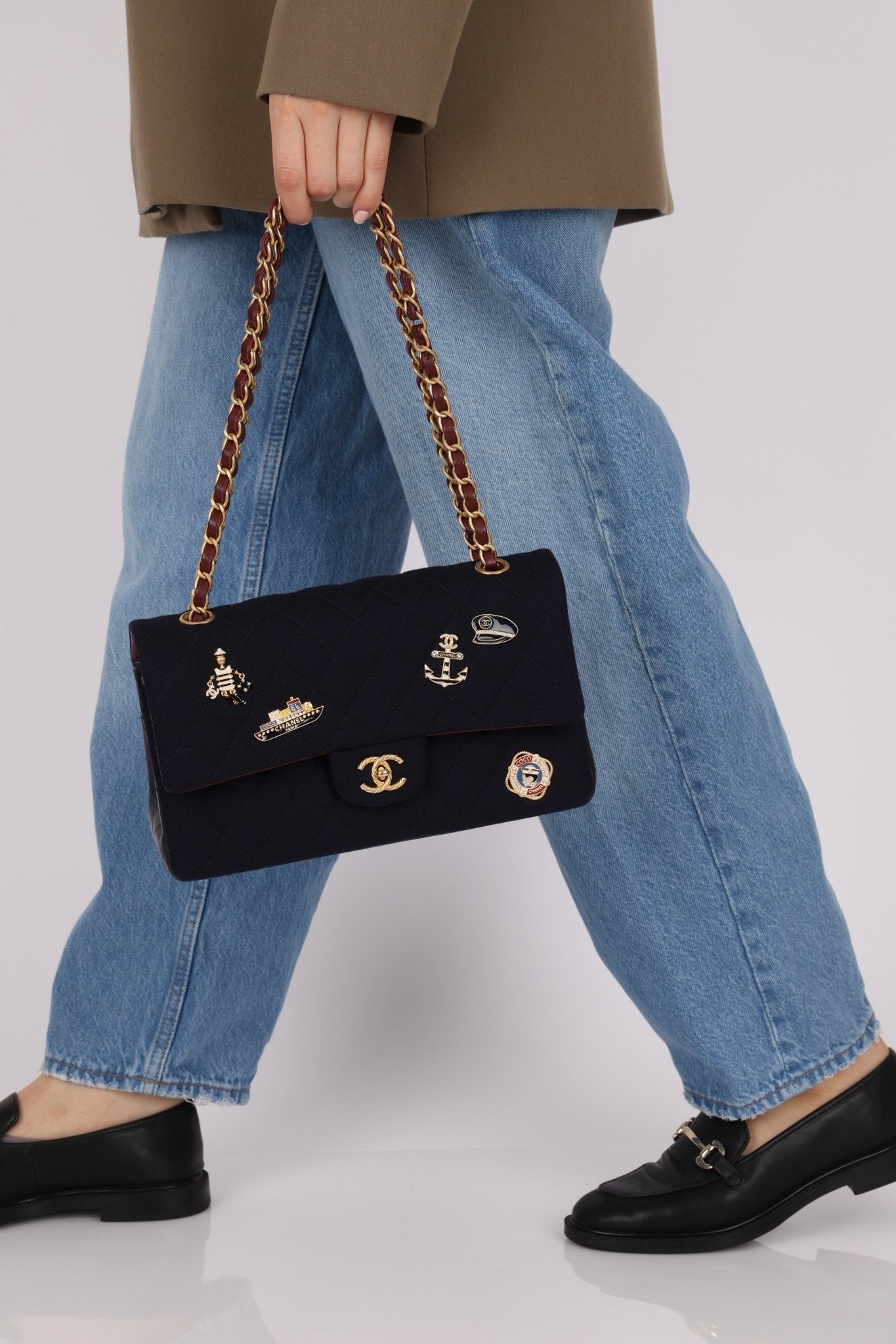 Chanel 2018 Paris - Hamburg Medium Charming Navy Double Flap Bag - FashioNica