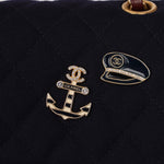 Chanel 2018 Paris - Hamburg Medium Charming Navy Double Flap Bag - FashioNica