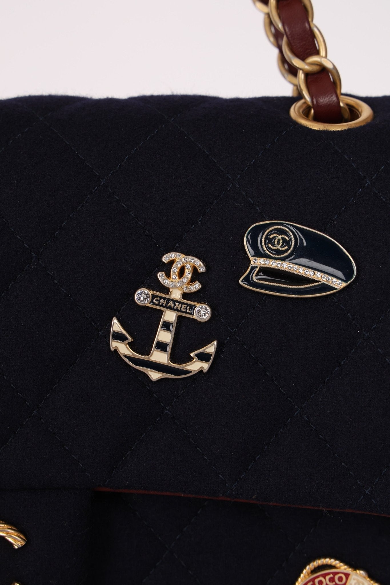 Chanel 2018 Paris - Hamburg Medium Charming Navy Double Flap Bag - FashioNica