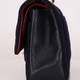 Chanel 2018 Paris - Hamburg Medium Charming Navy Double Flap Bag - FashioNica