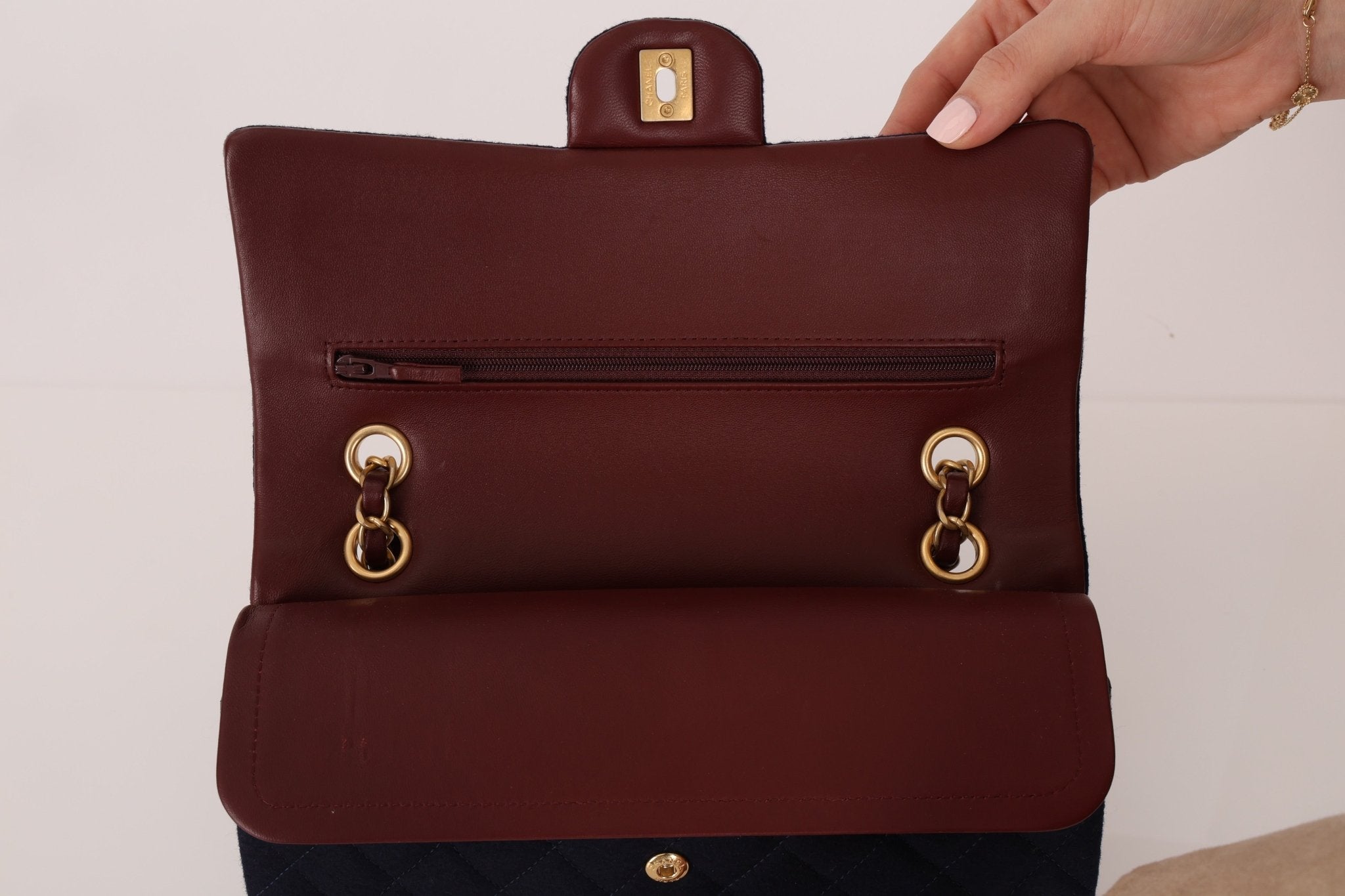 Chanel 2018 Paris - Hamburg Medium Charming Navy Double Flap Bag - FashioNica