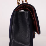 Chanel 2018 Paris - Hamburg Medium Charming Navy Double Flap Bag - FashioNica