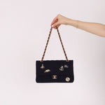 Chanel 2018 Paris - Hamburg Medium Charming Navy Double Flap Bag - FashioNica