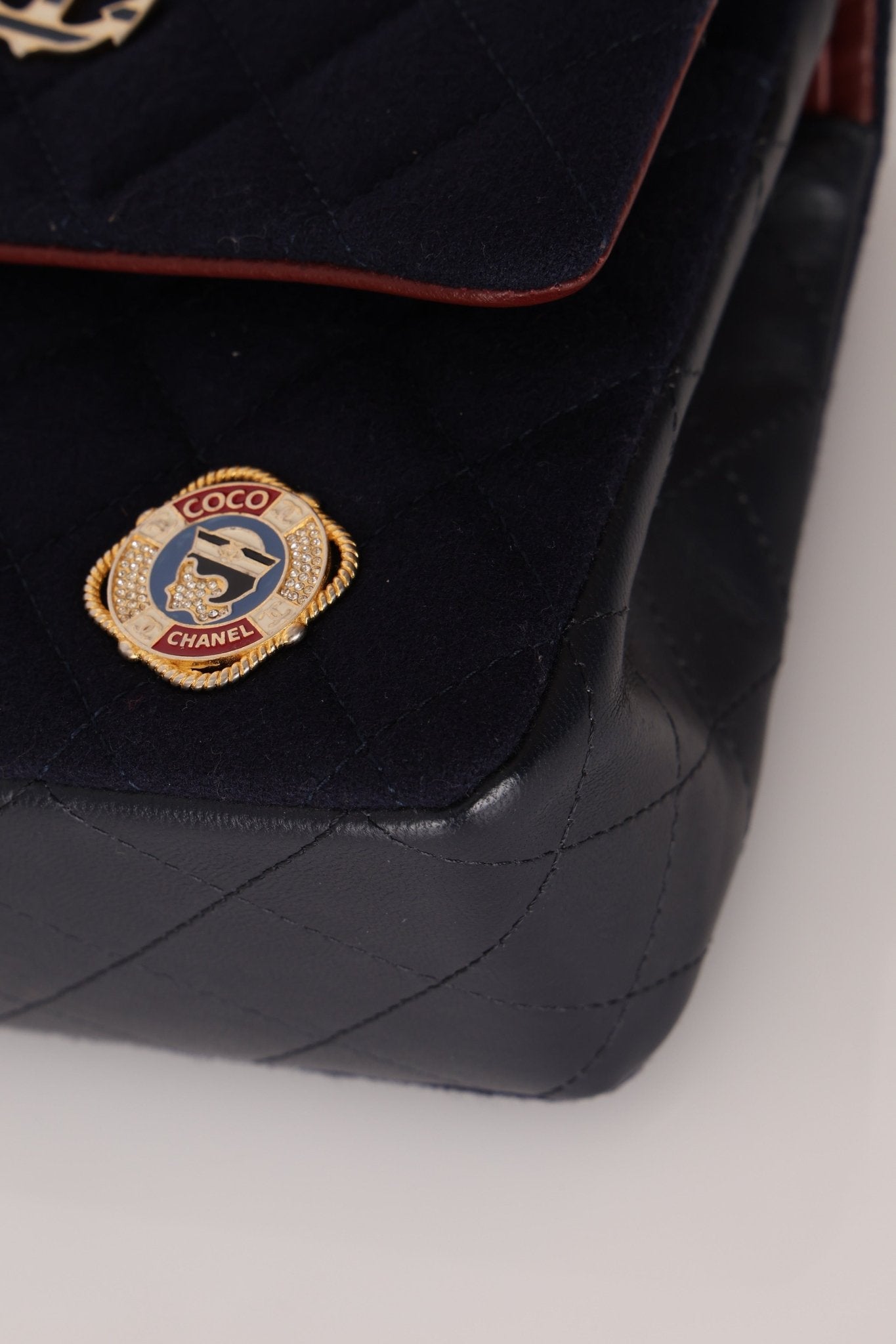 Chanel 2018 Paris - Hamburg Medium Charming Navy Double Flap Bag - FashioNica