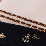 Chanel 2018 Paris - Hamburg Medium Charming Navy Double Flap Bag - FashioNica