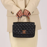 Chanel 2018 Wood Enamel Top Handle Bag - FashioNica