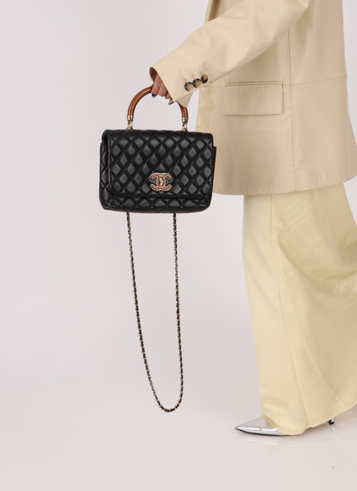 Chanel 2018 Wood Enamel Top Handle Bag - FashioNica