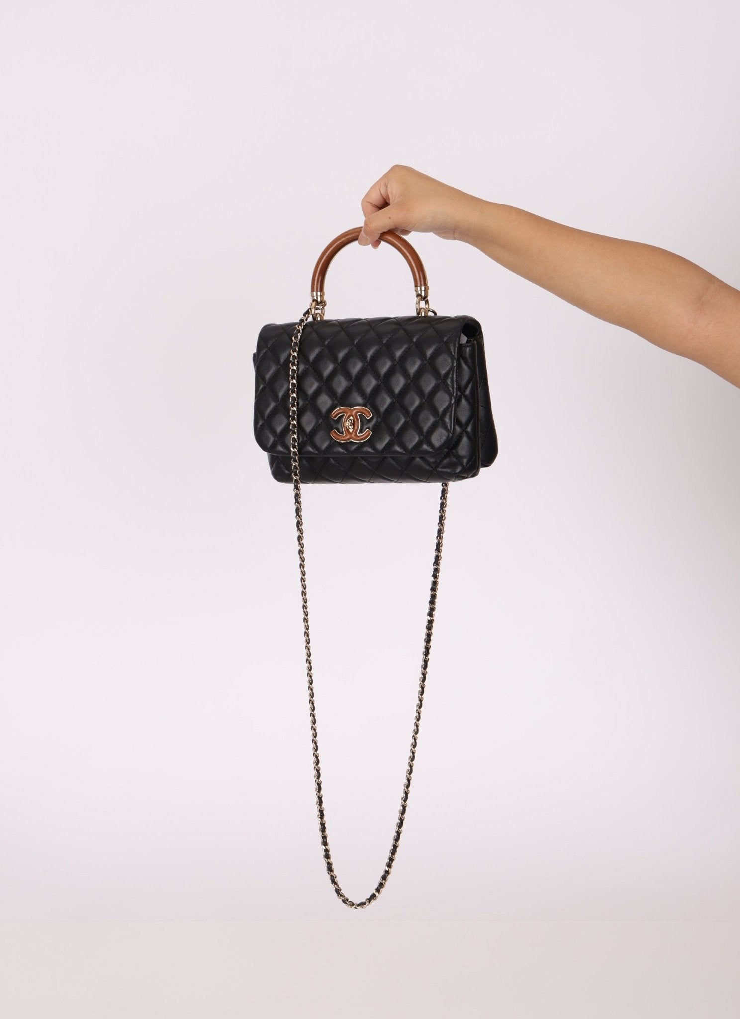 Chanel 2018 Wood Enamel Top Handle Bag - FashioNica