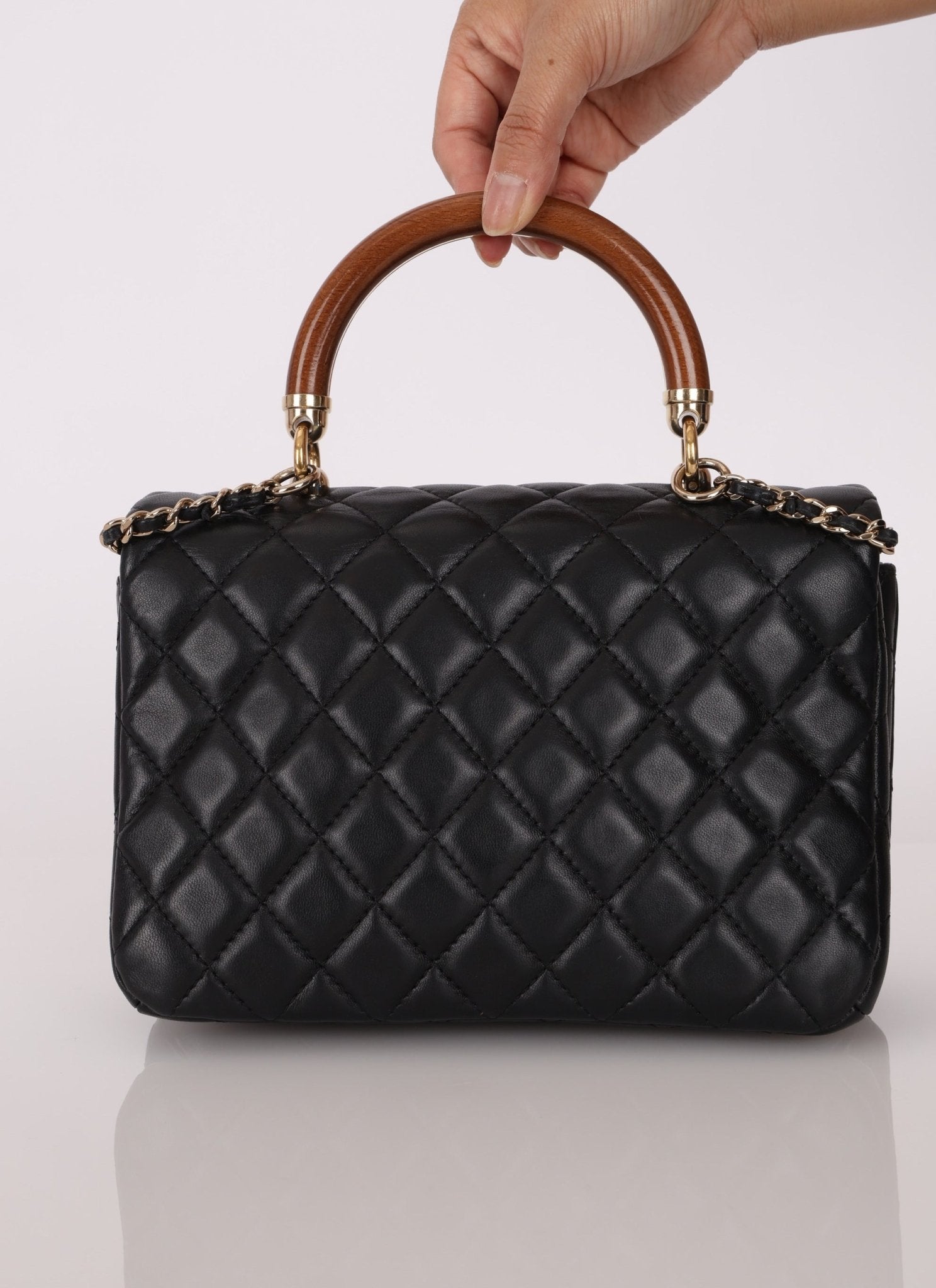 Chanel 2018 Wood Enamel Top Handle Bag - FashioNica