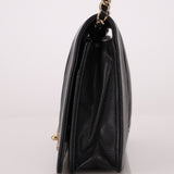 Chanel 2019 Black Caviar & Sheepskin Mademoiselle Wallet on Chain - FashioNica