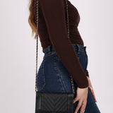 Chanel 2019 Black Caviar & Sheepskin Mademoiselle Wallet on Chain - FashioNica