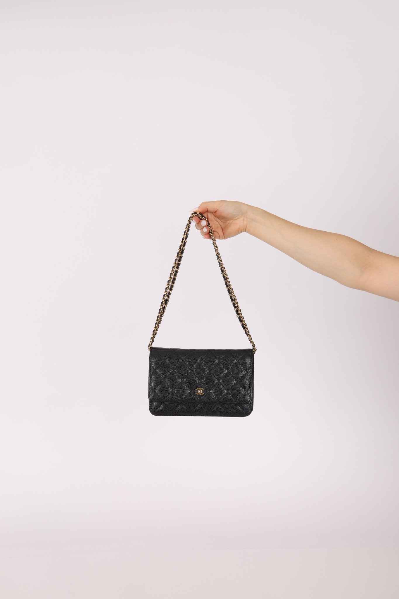 Chanel 2019 Black Caviar Wallet on Chain - FashioNica
