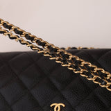 Chanel 2019 Black Caviar Wallet on Chain - FashioNica