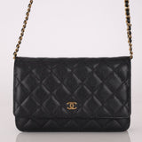 Chanel 2019 Black Caviar Wallet on Chain - FashioNica