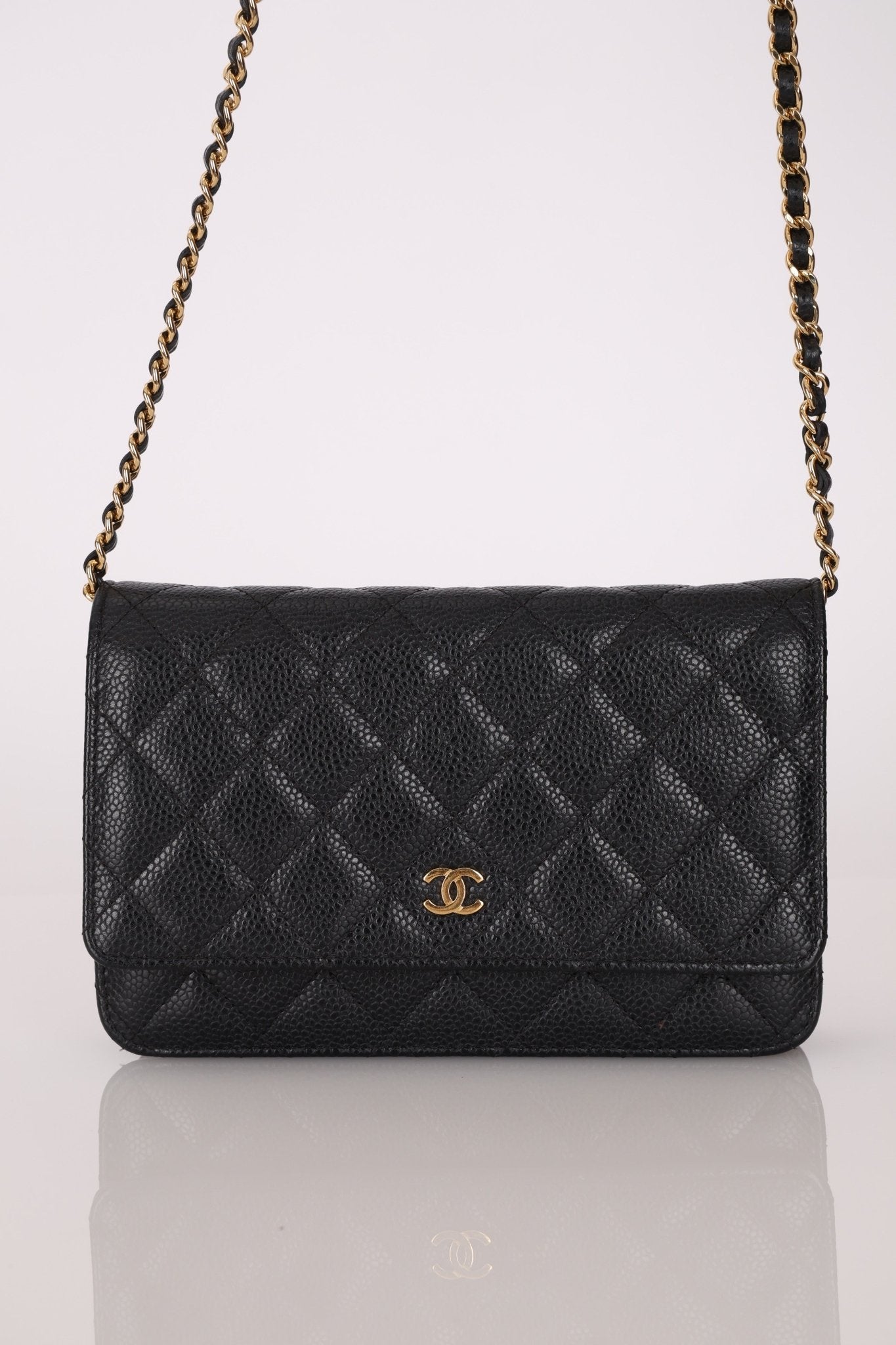Chanel 2019 Black Caviar Wallet on Chain - FashioNica