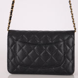 Chanel 2019 Black Caviar Wallet on Chain - FashioNica