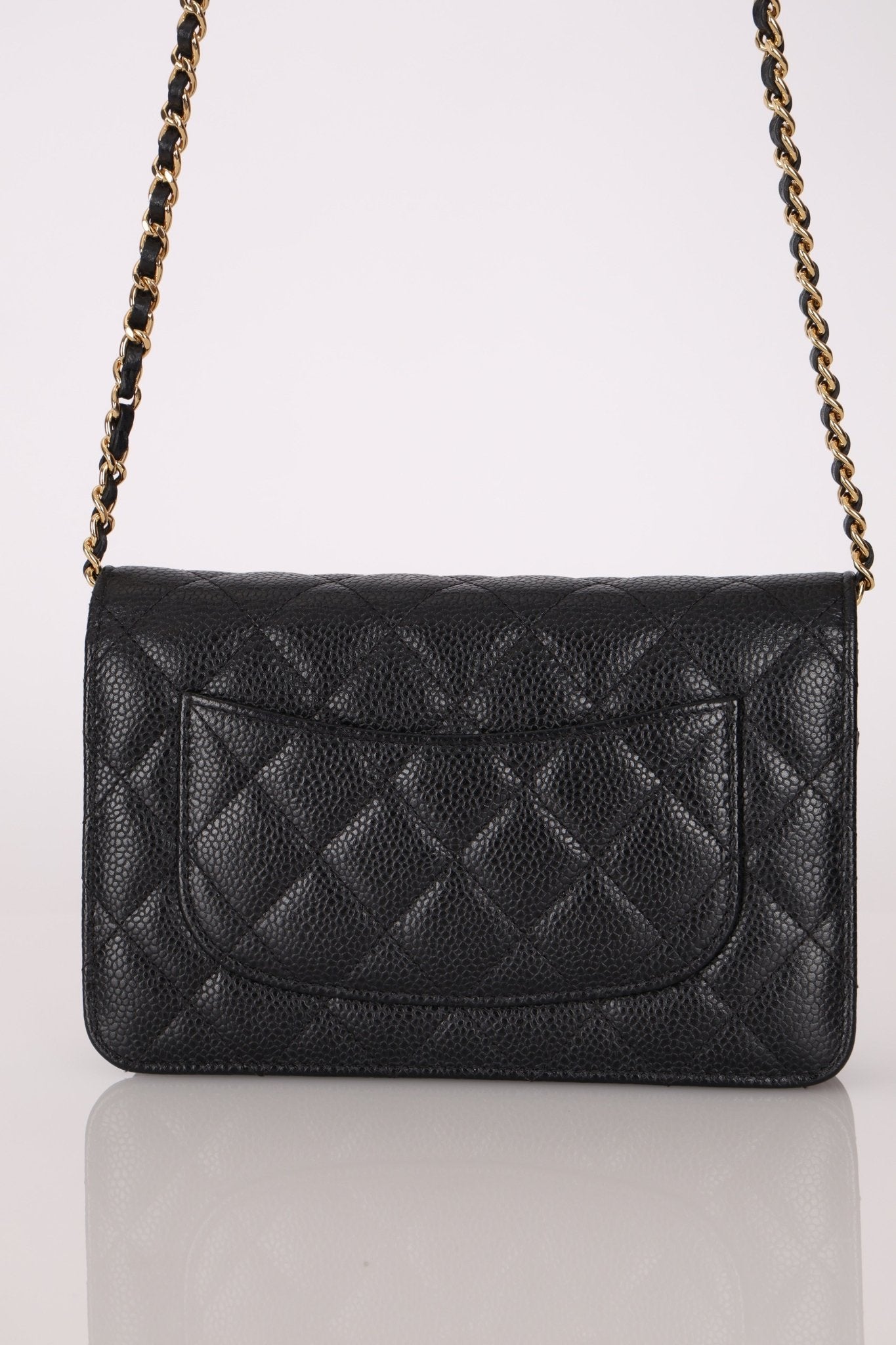Chanel 2019 Black Caviar Wallet on Chain - FashioNica