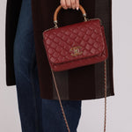 Chanel 2019 Bordeaux Knock On Wood Coco Handle Flap - FashioNica