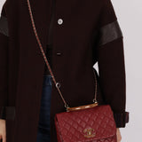 Chanel 2019 Bordeaux Knock On Wood Coco Handle Flap - FashioNica