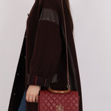 Chanel 2019 Bordeaux Knock On Wood Coco Handle Flap - FashioNica