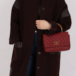 Chanel 2019 Bordeaux Knock On Wood Coco Handle Flap - FashioNica