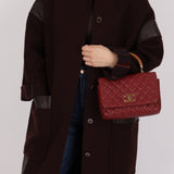 Chanel 2019 Bordeaux Knock On Wood Coco Handle Flap - FashioNica