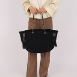 Chanel 2019 Canvas Double Face Deauville Small Shopping Tote Bag - FashioNica