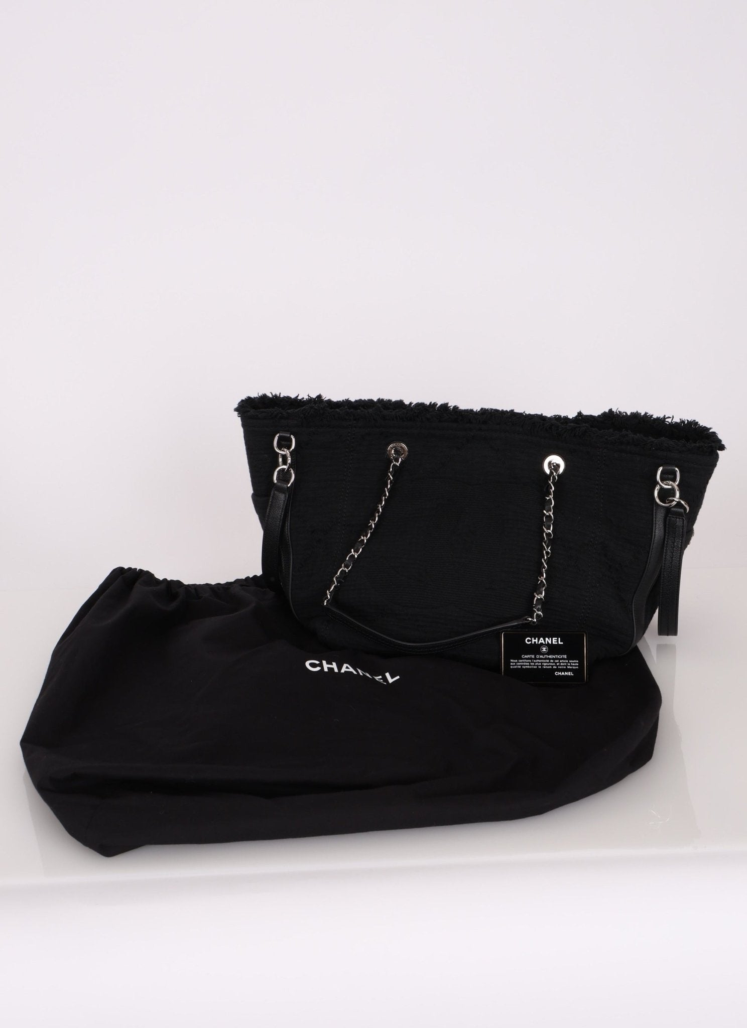 Chanel 2019 Canvas Double Face Deauville Small Shopping Tote Bag - FashioNica