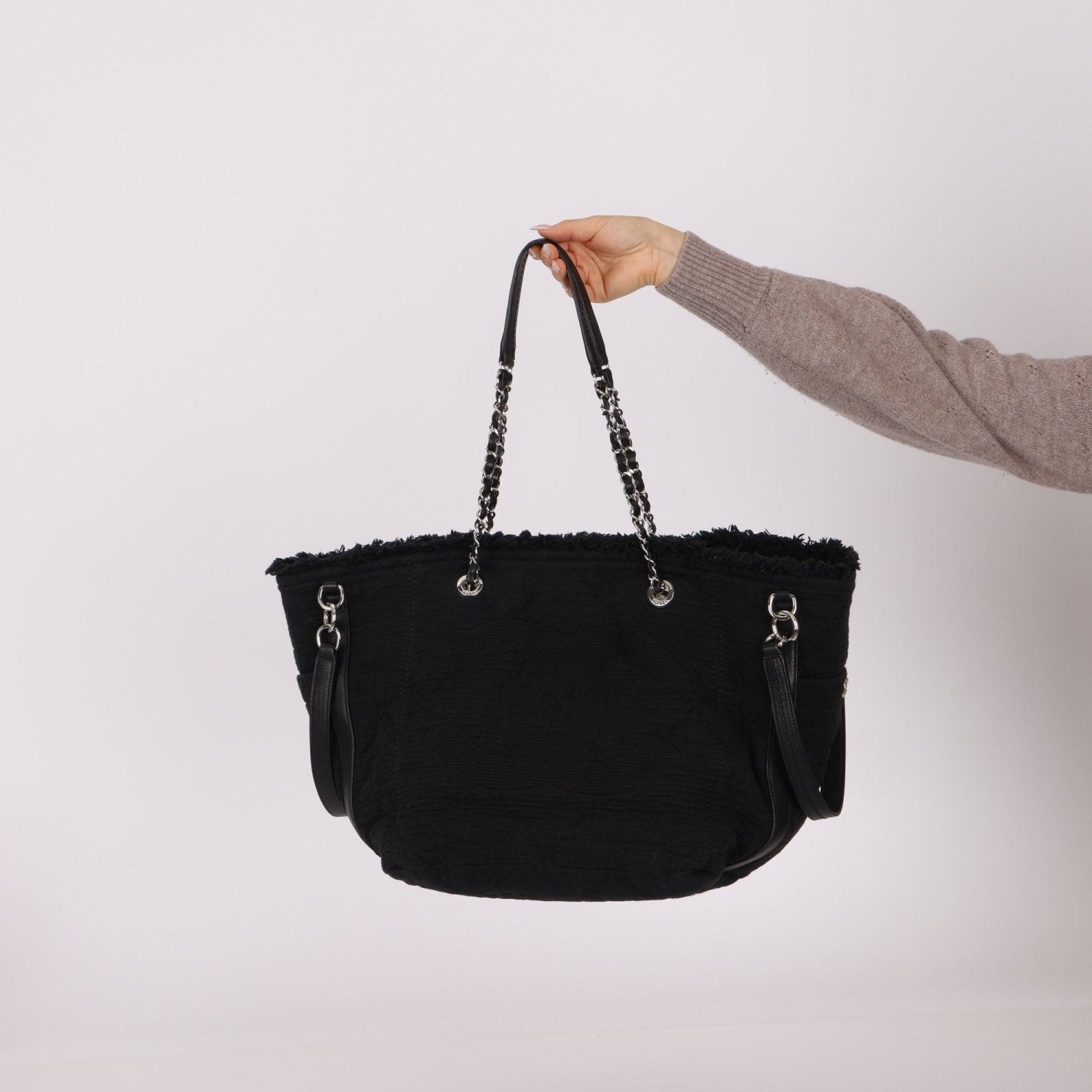 Chanel 2019 Canvas Double Face Deauville Small Shopping Tote Bag - FashioNica