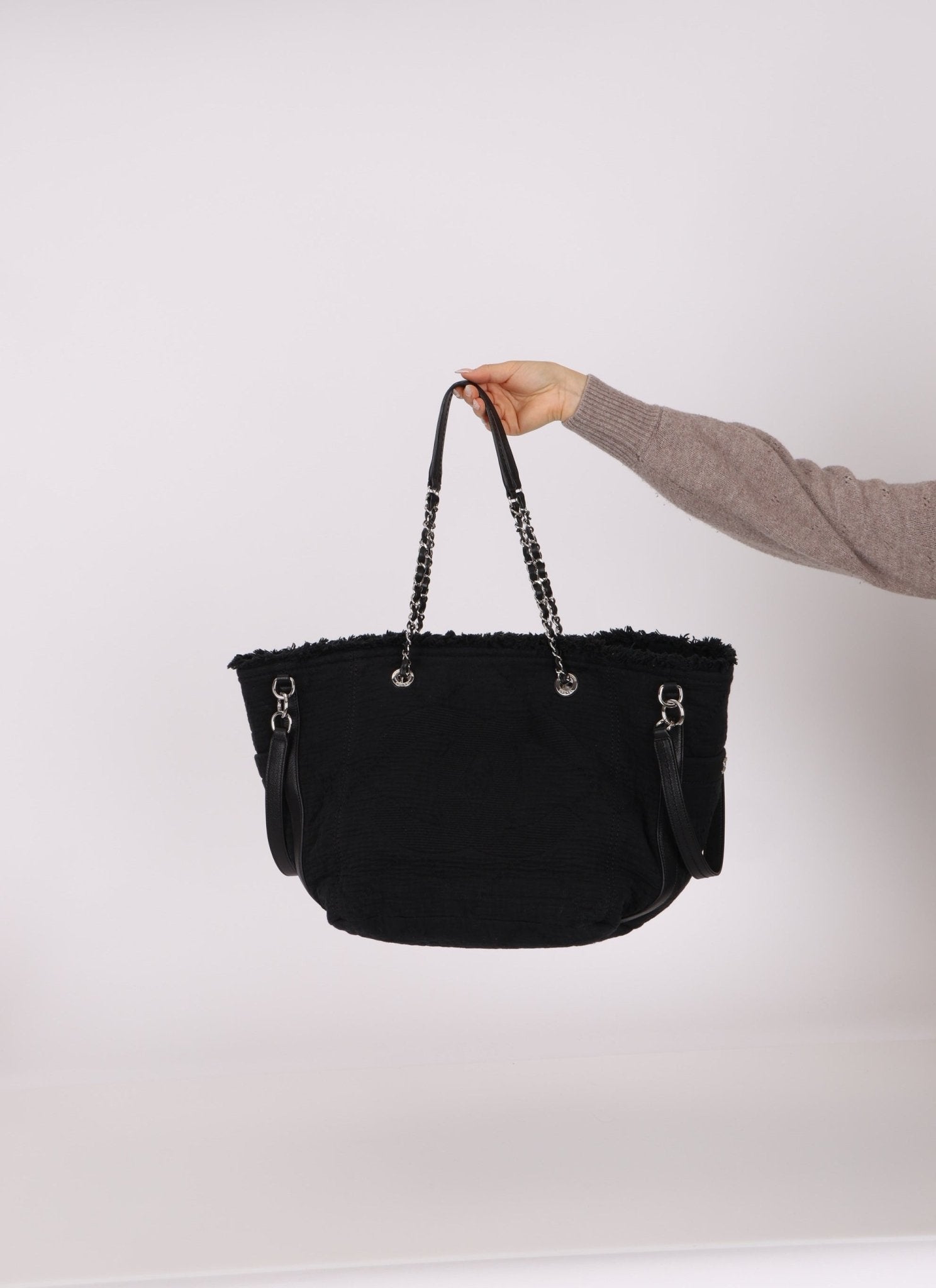 Chanel 2019 Canvas Double Face Deauville Small Shopping Tote Bag - FashioNica