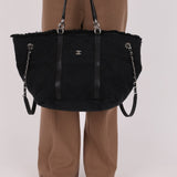 Chanel 2019 Canvas Double Face Deauville Small Shopping Tote Bag - FashioNica