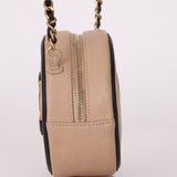 Chanel 2019 Caviar Filigree Round Crossbody - FashioNica