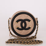 Chanel 2019 Caviar Filigree Round Crossbody - FashioNica