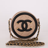 Chanel 2019 Caviar Filigree Round Crossbody - FashioNica