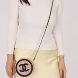 Chanel 2019 Caviar Filigree Round Crossbody - FashioNica