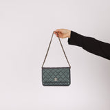 Chanel 2019 Caviar Iridescent Wallet on Chain GHW - FashioNica