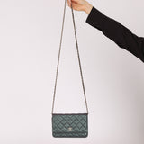 Chanel 2019 Caviar Iridescent Wallet on Chain GHW - FashioNica