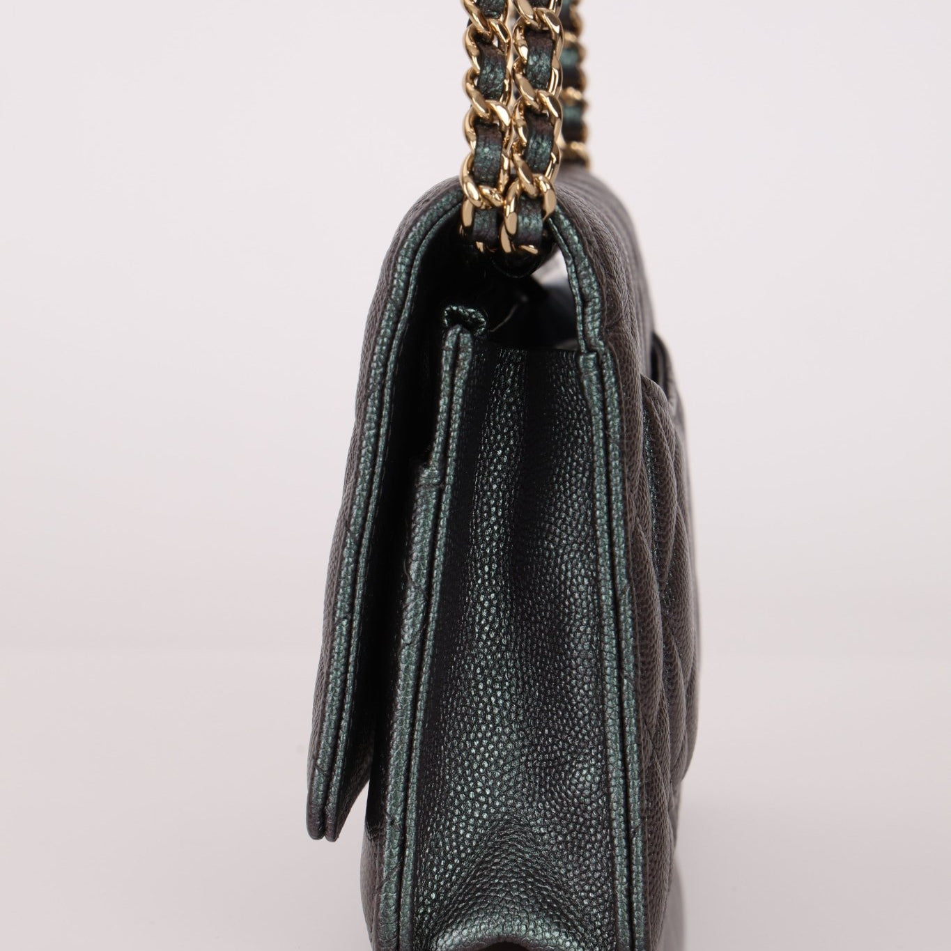 Chanel 2019 Caviar Iridescent Wallet on Chain GHW - FashioNica