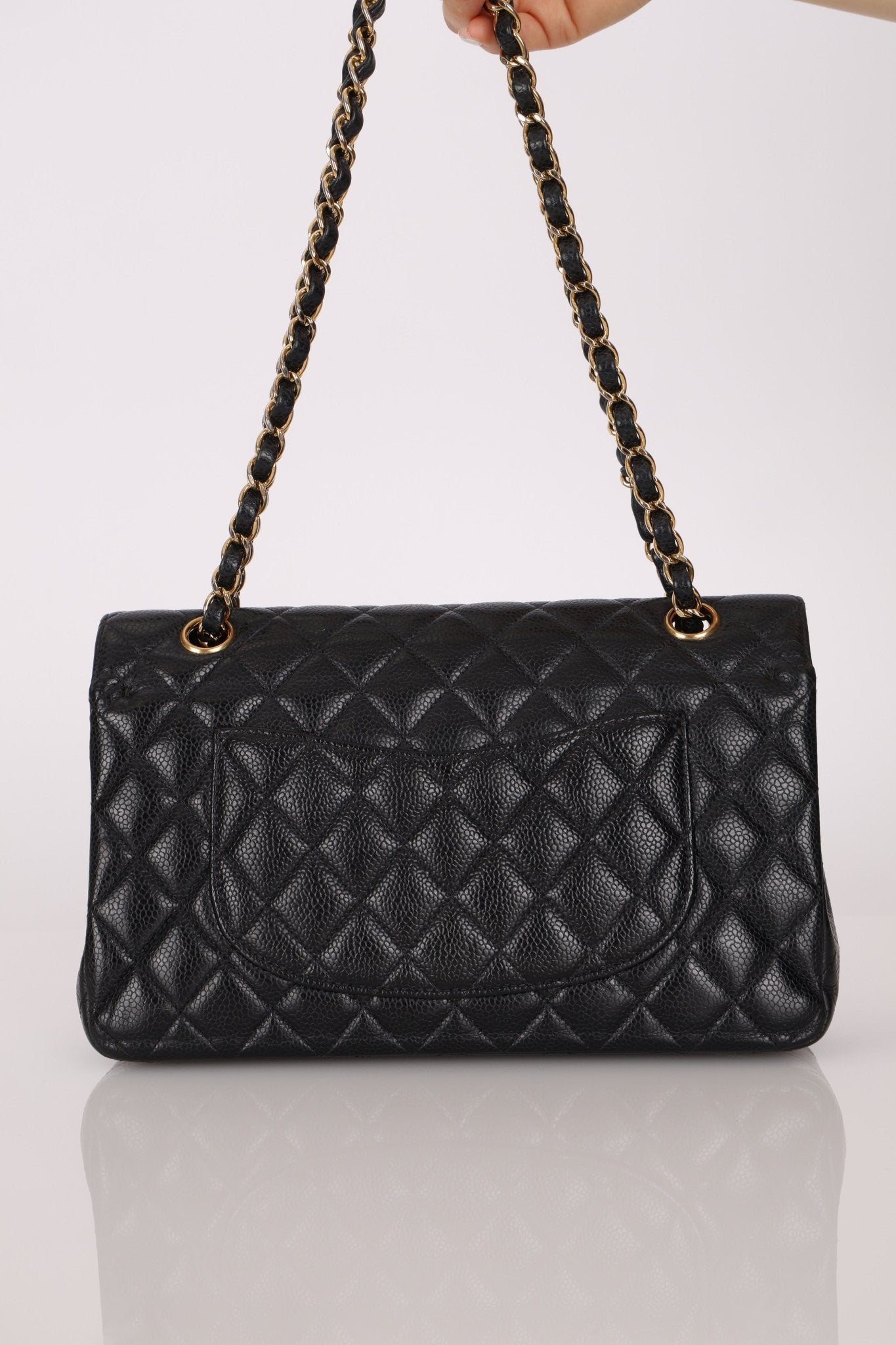 Chanel 2019 Caviar Medium Classic Double Flap GHW - FashioNica