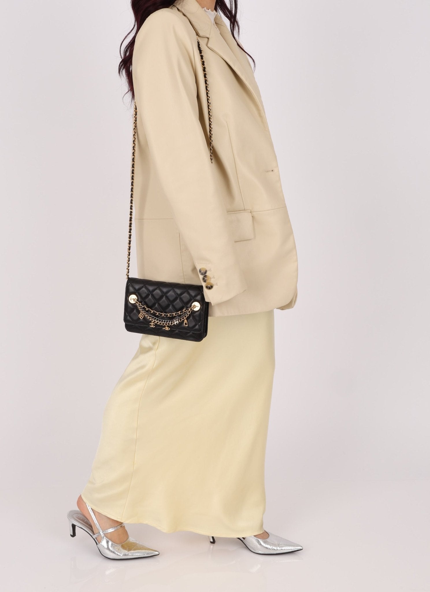 Chanel 2019 Egyptian Amulet Lambskin Charms Wallet on Chain - FashioNica