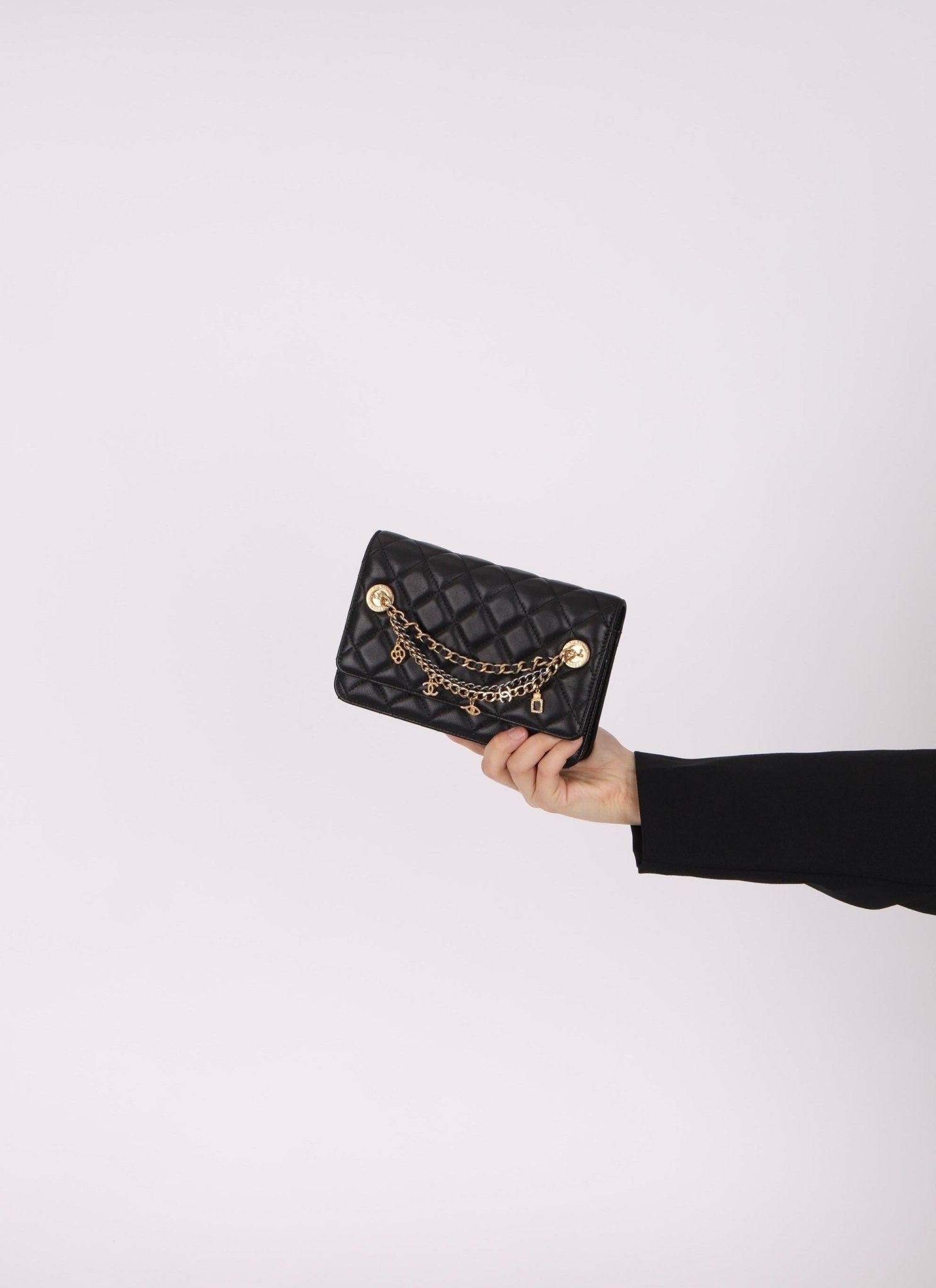 Chanel 2019 Egyptian Amulet Lambskin Charms Wallet on Chain - FashioNica