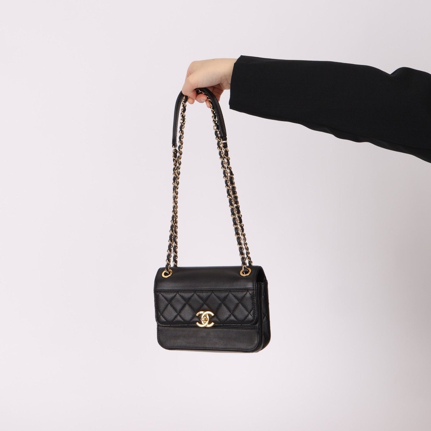 Chanel 2019 Lambskin and Caviar Square Flap - FashioNica