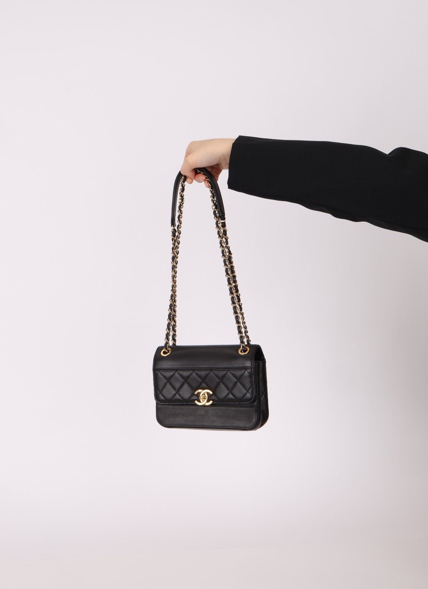 Chanel 2019 Lambskin and Caviar Square Flap - FashioNica